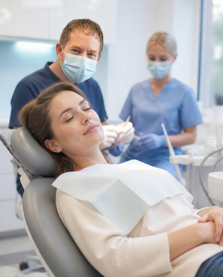 Patient sleeping comfortably during IV sedation dentistry at Dream Dental Sedation in Watertown, SD